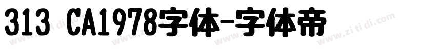 313 CA1978字体字体转换